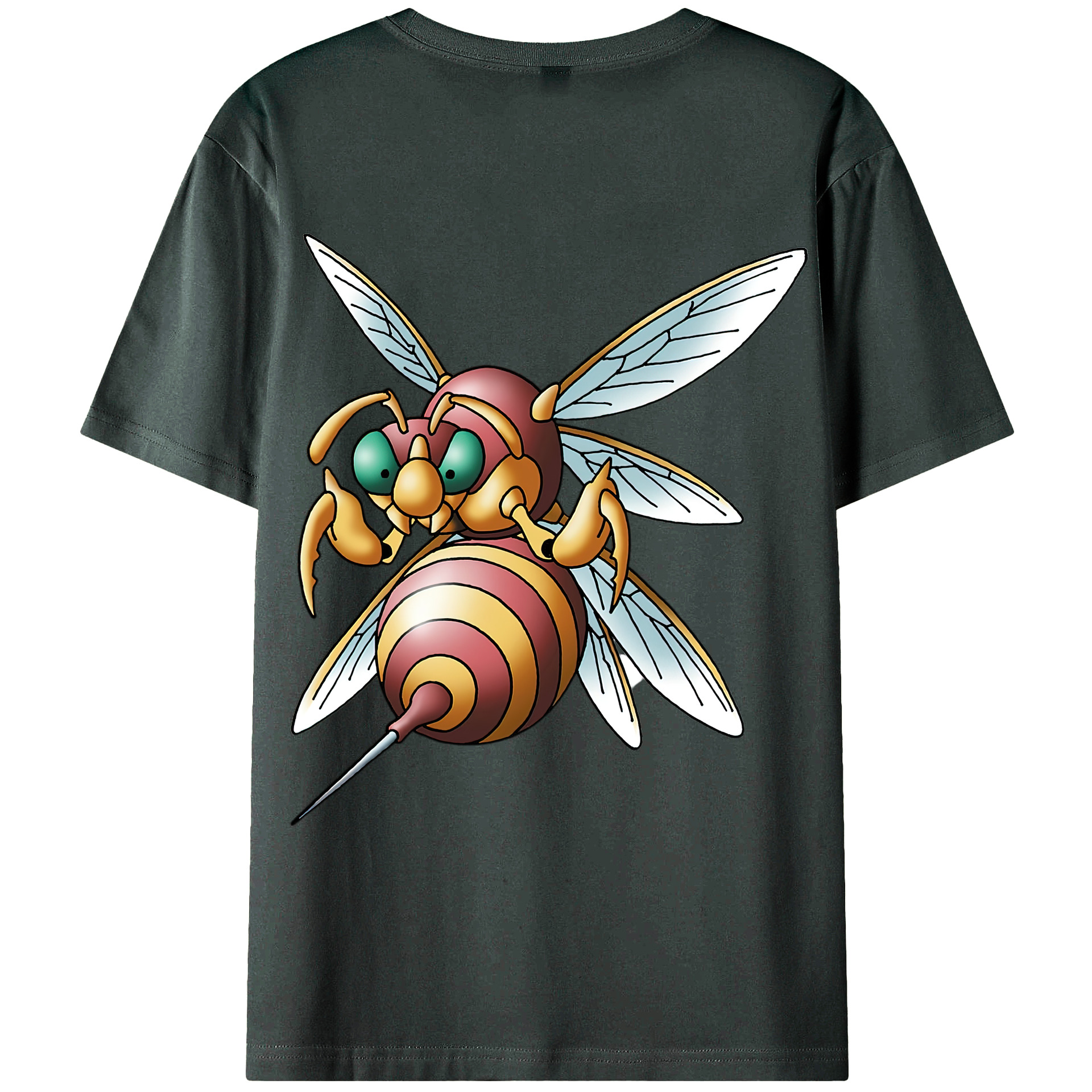 （画像用） ドラゴンクエスト Doragon Kuesuto Dragon Quest 綿100％ メンズ半袖Tシャツ（バックプリント） 通気性